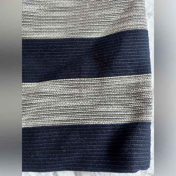 Ann Taylor LOFT Striped Navy Blue and Gray Women's Skirt Size 14 - Picture 11 of 12